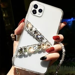 Phone Case For Apple Classic Series iPhone 14 Pro Max 13 12 11 Pro Max Mini X XR XS 8 7 Plus Bumper Frame Rhinestone Full Body Protective Crystal Diamond Silica Gel miniinthebox