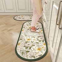 American Kitchen Water Absorbing Floor Mat Set Non Slip Oil Absorbing Bathroom Diatom Mud Dirty Resistant Mat Long Strip Floor Mat miniinthebox - thumbnail