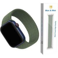 Max & Max Braided Solo Loop Watch Strap 42-44mm, Green