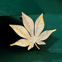 Women's Brooches Retro Leaf Elegant Stylish Luxury Unique Design Brooch Jewelry Gold For Office Daily Prom Date Beach Lightinthebox