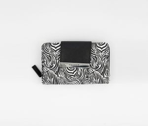 Womens Tab Indexer Wallet  White/Black