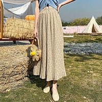 Women's Vacation Beach Casual Streetwear Skirts Floral / Botanical Pleated Print Blue Red Yellow miniinthebox - thumbnail