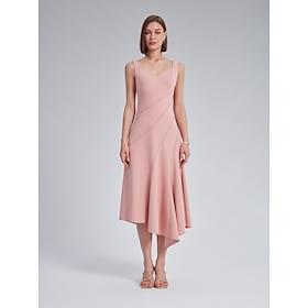 Asymmetric Sweetheart Neckline Dress