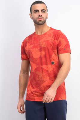 Mens Print Rush Sportswear T-Shirt Red Mens Print Rush Sportswear T-Shirt Red