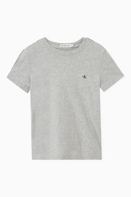 Fitted Logo Tape T-Shirt in Organic Cotton
