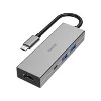 Hama USB-C Hub, Multiport, 4 Ports, 2 x USB-A, USB-C, HDMI