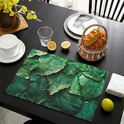 1PC Leaves Placemat Table Mat 12x18 Inch Table Mats for Party Kitchen Dining Decoration Lightinthebox