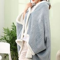 Flannel Thickened Air Conditioning Blanket Lazy Lamb Plush Blanket Lunch Nap Winter Ins Office Solid Color Sofa Blanket Lightinthebox - thumbnail