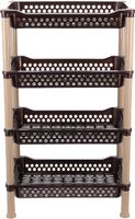 RoyalFord 4 Tier Multi Layer Kitchen Rack Brown -(RF10410)