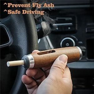 Car Ashtray Wooden Cigarette Cover Carry-on Ashtray Car Can Not Drop The Ash Artifact Driving Accessories Car Accessories Lightinthebox