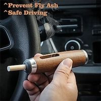Car Ashtray Wooden Cigarette Cover Carry-on Ashtray Car Can Not Drop The Ash Artifact Driving Accessories Car Accessories Lightinthebox - thumbnail