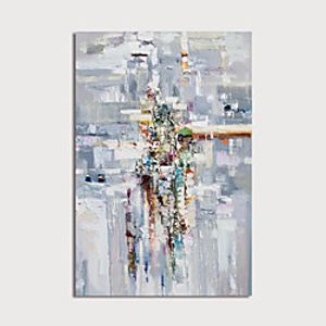 Oil Painting Hand Painted Vertical Abstract Modern Stretched Canvas miniinthebox