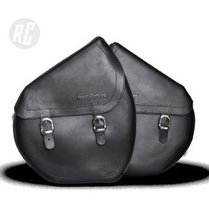 Ruff The Ruffian Leather Saddle Bag Right Black