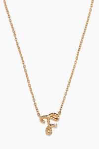 Promise Letter Necklace with Diamond in 18kt Yellow Gold