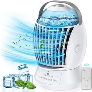 Portable Air Conditioners Fan 3 Speeds Evaporative Air Cooler with remote Multi-angle Adjustable Wind Lightweight Quiet Personal Mini Cooling Fan for Room Bedroom Office Tent Caravan Lightinthebox