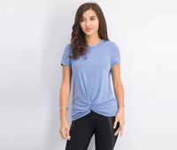 Womens Knot-Front T-Shirt  Cosmic Cobalt - thumbnail