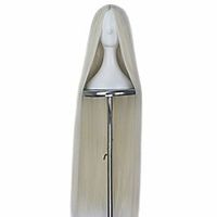miss u hair unisex extra long 110cm/43.3inch straight wig center part cosplay costume wig (platinum) miniinthebox - thumbnail