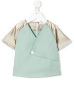 Owa Yurika metallic sleeve layered style blouse - Green