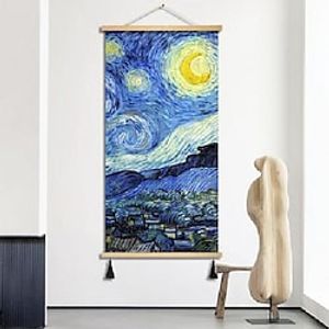 Van Gogh The Starry Night Prints Posters Modern Field Harvest Wall Art Wall Hanging Gift Home Decoration Creative Sofa Background Rolled Canvas No Frame Unstretched Multiple Sizes miniinthebox