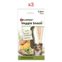 Flamingo Veggie Snack Toothbrush Mix Adult Dog Treats 14.5Cm (Pack of 3)