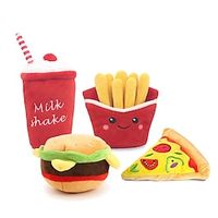 New Burger Pet Plush Toy Soundmaking Toy French Fries Burger Shake Cup with BB Soundmaking Paper Lightinthebox - thumbnail