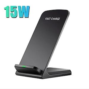 Fast Charger 15W Qi Wireless Charging Station for Iphone 13 12 11 Pro X Xs Xr 8 Samsung Galaxy S21 S20 Note20 S10 S9 Huawei Xiaomi Mobile Phone Charger Dock Stand Holder miniinthebox