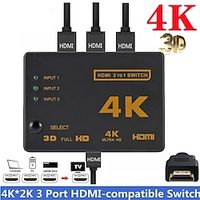 4K 2K 3x1 HDMI Cable Splitter HD 1080P Video Switcher Adapter 3 Input 1 Output Port HDMI Hub for Xbox PS4 DVD HDTV PC Laptop TV Lightinthebox - thumbnail