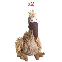 Trixie Vulture Gustav Toy For Dogs - Beige 24cm (Pack Of 2)