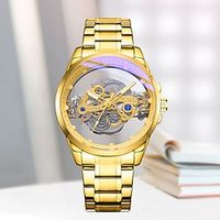 Men's Fully Automatic Double-sided Hollowed Out Fashion Steel Strip Waterproof Business Watch, Luminous Men's Watch Lightinthebox - thumbnail
