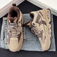 Men's Boots Dad Shoes Winter Boots Fleece lined Running Walking Sporty Casual British Outdoor PU Warm Comfortable Shock Absorbing Booties / Ankle Boots Lace-up Blue Brown Khaki Fall Winter miniinthebox Men's Boots Dad Shoes Winter Boots Fleece lined Running Walking Sporty Casual British Outdoor PU Warm Comfortable Shock Absorbing Booties / Ankle Boots Lace-up Blue Brown Khaki Fall Winter miniinthebox