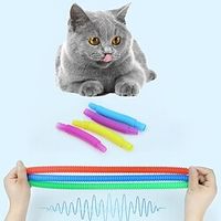 Interactive Toy Dog Cat Pet Friendly Retractable Pop Tube Releasing Pressure Pet Training Plastic Gift Pet Toy Pet Play miniinthebox - thumbnail