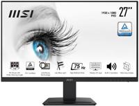 MSI PRO MP273 27 Monitor FHD 1920 x 1080 75Hz IPS 5ms HDMI DisplayPort Speakers Anti-Glare Anti-Flicker Less Blue light TÜV Certified VESA Kensington Black - MSIPROMP273