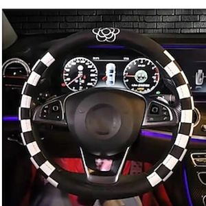 StarFire 1 Pack Car Steering Wheel Cover Universal Grip Tide Net Red Grip Cartoon Four Seasons Universal Steering Wheel Cover Grip miniinthebox