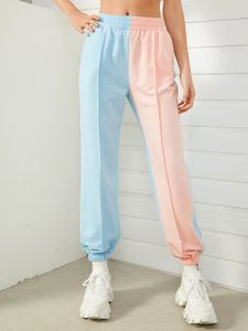 Colorful Patchwork Side Pockets Pants
