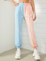 Colorful Patchwork Side Pockets Pants - thumbnail