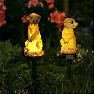 Garden Solar Lights Resin Otter Figure Lights Landscape Light Waterproof Lamp LED Stake Lights for Walkway Outdoor Decoration  Inserting Lights in the Holiday Party Area 1PC Lightinthebox
