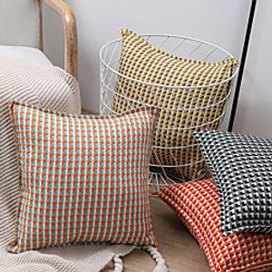 factory direct knitting plaid pillow living room sofa cushion bedroom bedside pillow cover chair waist pillow wholesale miniinthebox