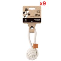 M-PETS Coto White Loop Ball Small Eco Friendly Dog Toy (Pack of 9)