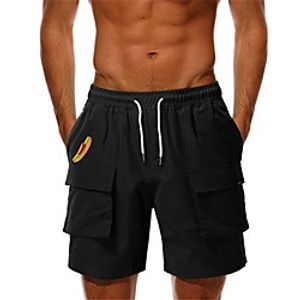 Men's Casual Casual Daily Shorts Pants Graphic ArmyGreen Black miniinthebox