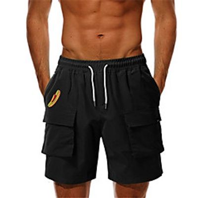 Men's Casual Casual Daily Shorts Pants Graphic ArmyGreen Black miniinthebox