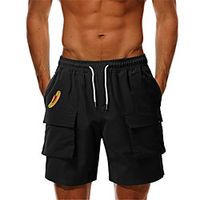 Men's Casual Casual Daily Shorts Pants Graphic ArmyGreen Black miniinthebox - thumbnail