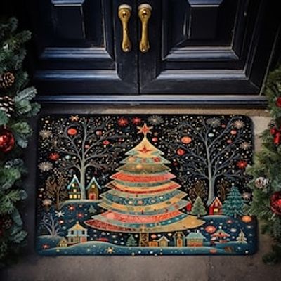 Christmas Tree Doormat Non-Slip Oil Proof Rug Scandinavian Folk Art Indoor Outdoor Mat Bedroom Decor Bathroom Mat Entrance Rug Door Mat miniinthebox Christmas Tree Doormat Non-Slip Oil Proof Rug Scandinavian Folk Art Indoor Outdoor Mat Bedroom Decor Bathroom Mat Entrance Rug Door Mat miniinthebox