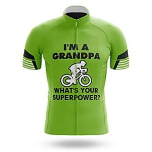 21Grams Men's Short Sleeve Cycling Jersey Summer Spandex Green Bike Top Mountain Bike MTB Road Bike Cycling Quick Dry Moisture Wicking Sports Clothing Apparel  Athleisure Lightinthebox