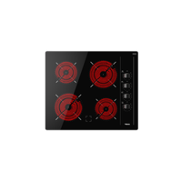 TEKA TBC 64000 XFL, Vitroceramic hob with 4 zonesl in 60 cm, Black glass