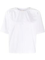 Remain piped-shoulder T-shirt - White