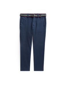 Belted Super Skinny Chino Pants - Navy Blue