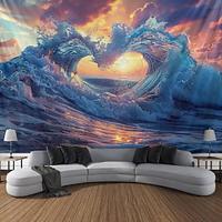 Sea Wave Heart Hanging Tapestry Wall Art Large Tapestry Mural Decor Photograph Backdrop Blanket Curtain Home Bedroom Living Room Decoration Lightinthebox