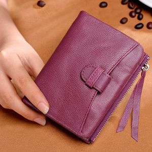 Women Light Genuine Leather Small Wallet