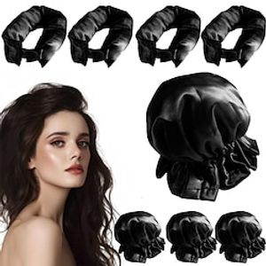 4PCS Heatless Hair Curler, Satin Heatless Hair Curler 4 Sets, Hair Rollers for Heat-Free Curls with Hair Caps, Heatless Curlers for Long Hair, Sleep-In Curling Rod Headband Lightinthebox