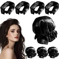 4PCS Heatless Hair Curler, Satin Heatless Hair Curler 4 Sets, Hair Rollers for Heat-Free Curls with Hair Caps, Heatless Curlers for Long Hair, Sleep-In Curling Rod Headband Lightinthebox - thumbnail